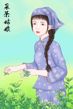 绿茶插画