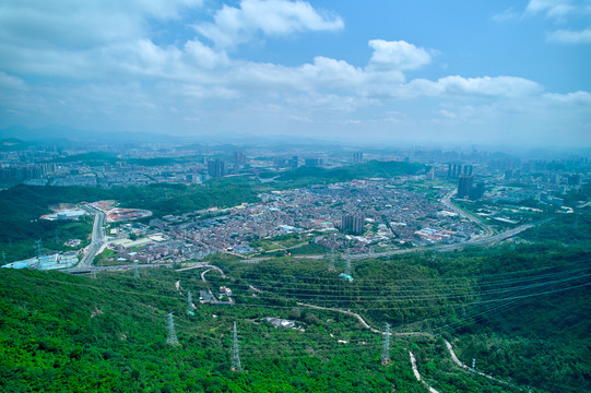 城市风光山林城市深圳坪山