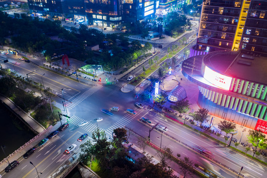 科技未来感城市夜景