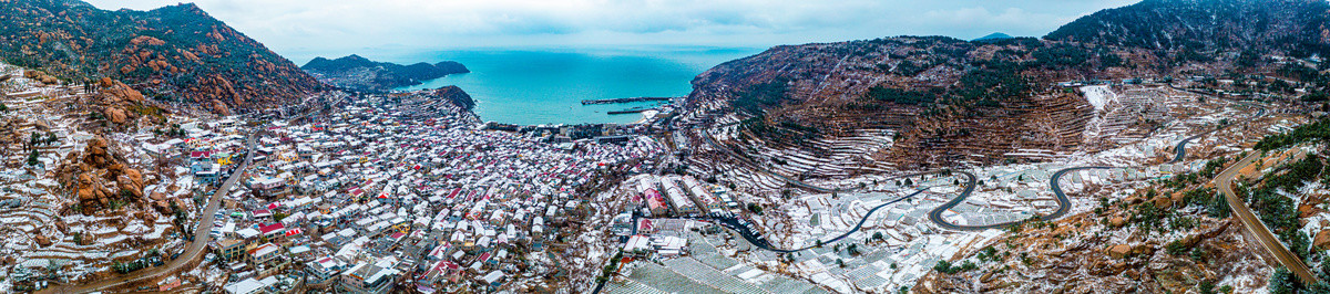 青岛崂山青山村全景