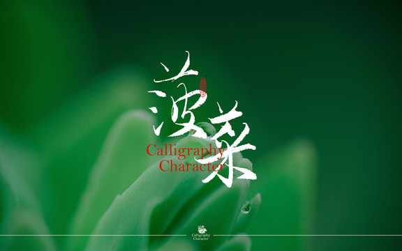 菠菜书法字体