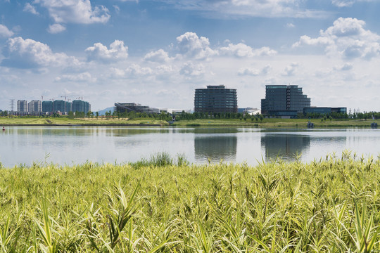 绍兴上虞曹娥江江滨城市景观