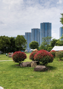 绍兴上虞曹娥江江滨城市景观