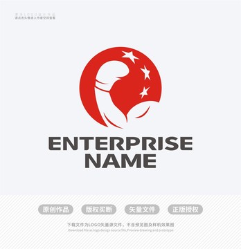 健身拳击会所LOGO标志设计