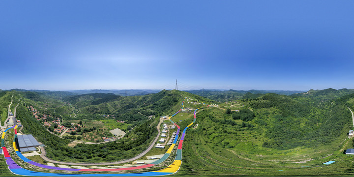 淹子岭露营基地山水全景AR