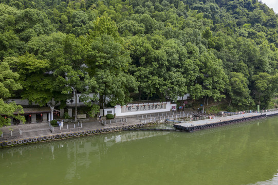 杭州桐庐严子陵钓台景区航拍