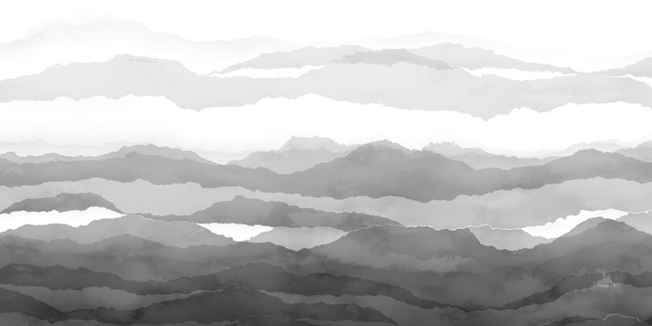 抽象山水画