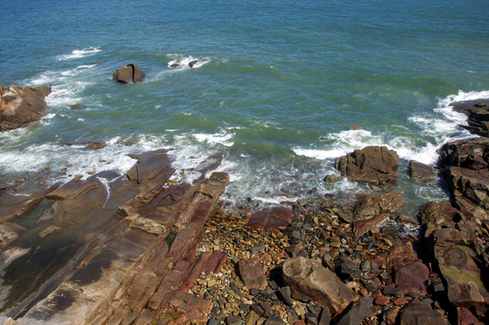 半月湾海岸岩石