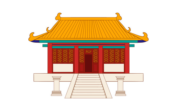北京故宫古建筑免抠素材南三所