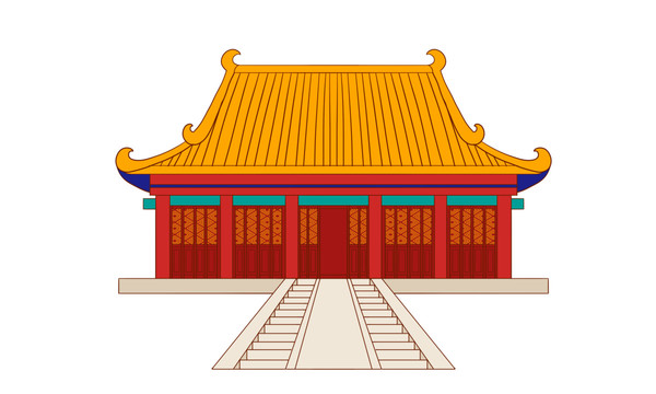 北京故宫古建筑免抠素材武英殿