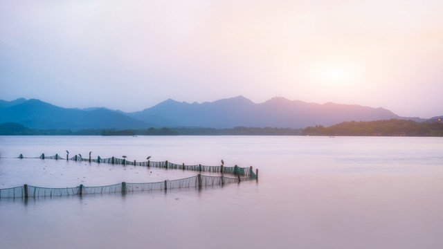 杭州西湖山水风光大画幅