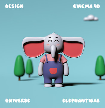 3D卡通大象