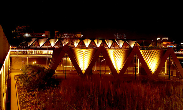 公明左岸科技公园建筑夜景