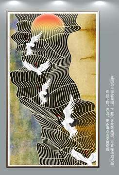 金箔画轻奢装饰画