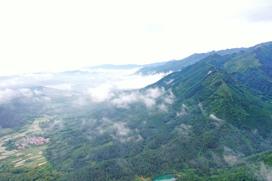 航拍永新山林