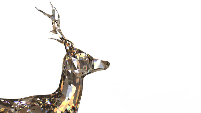 设计素材水晶鹿钻石鹿