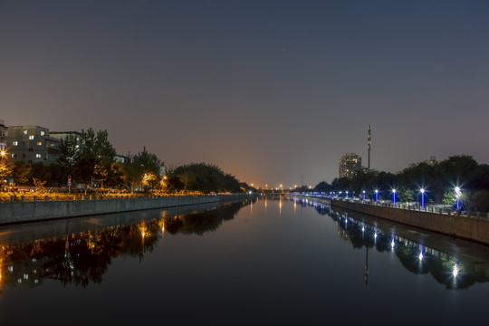 北京清河路桥夜景