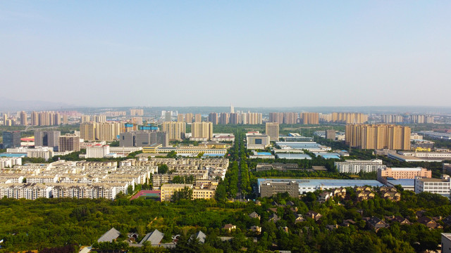 航拍周山森林公园