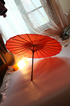 红伞油纸伞