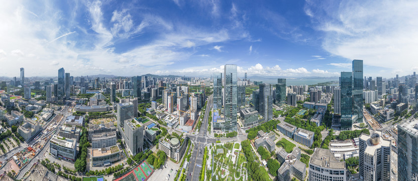 深圳南山区科技园和高新园全景