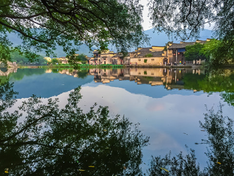 宏村湖明经湖南湖月沼湖