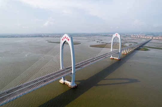 高空鸟瞰跨海大桥