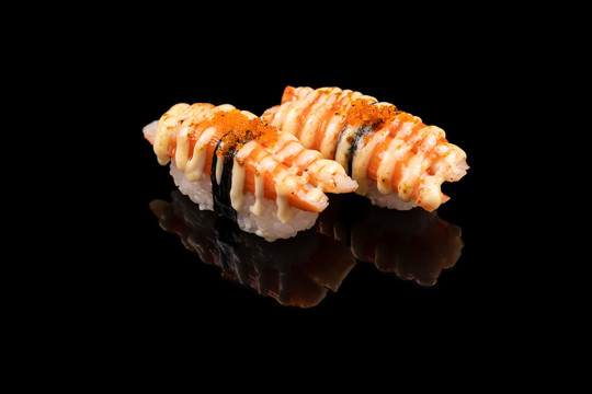 火焰松叶蟹柳寿司