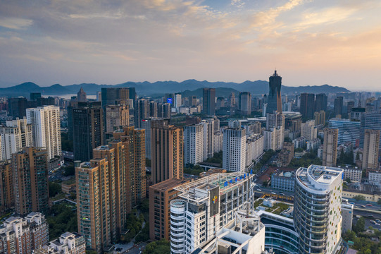 浙江杭州市拱墅区朝晖地区风光