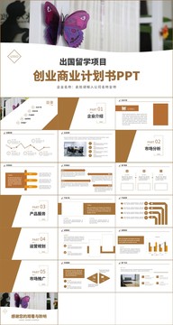 出国留学项目创业计划书PPT