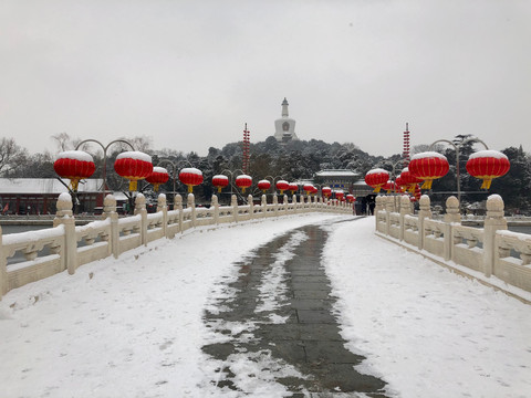 北海公园雪景