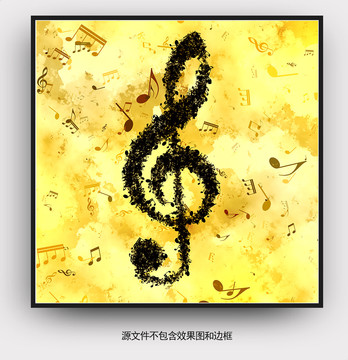 音乐符号抽象画