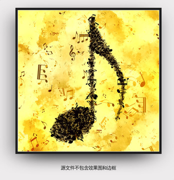 音乐符号抽象画