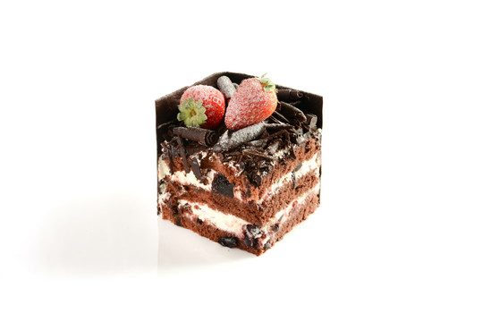 黑森林蛋糕巧克力蛋糕切块分层