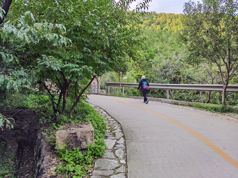 登山的游客