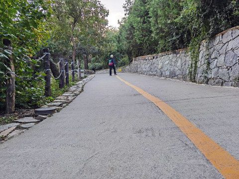 登山的游客