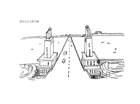 南京长江大桥鸟瞰