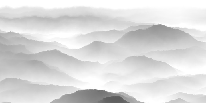 水墨山