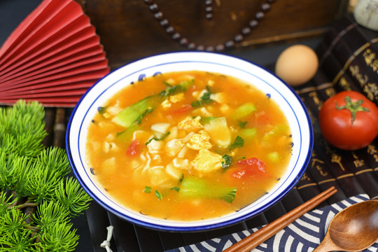 鸡蛋烩麻食