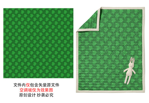 绿色几何四方连续花型图案