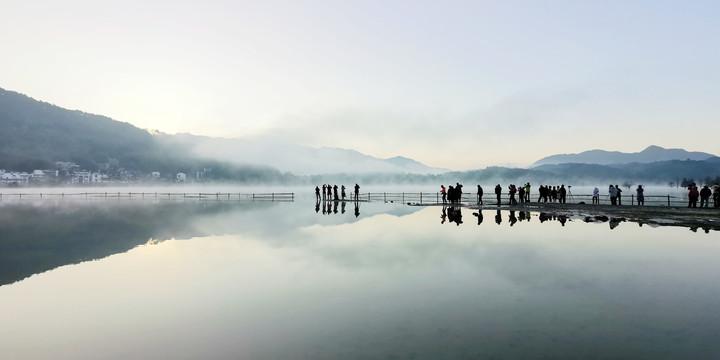 黄山奇墅湖山水风景