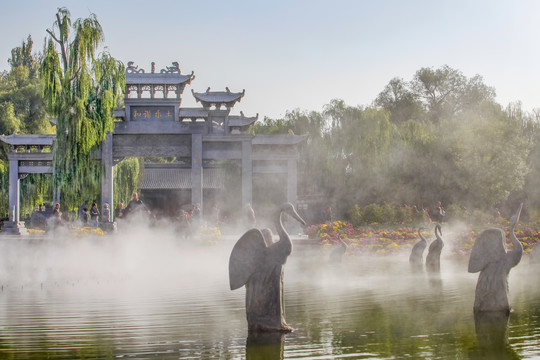 张掖大佛寺广场