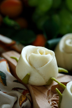 白玫瑰花馍