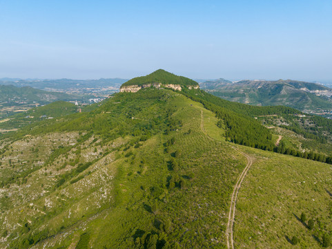 航拍济南大寨山越野路线