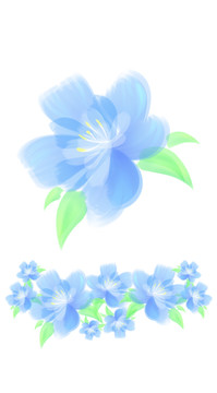 蓝色花朵素材