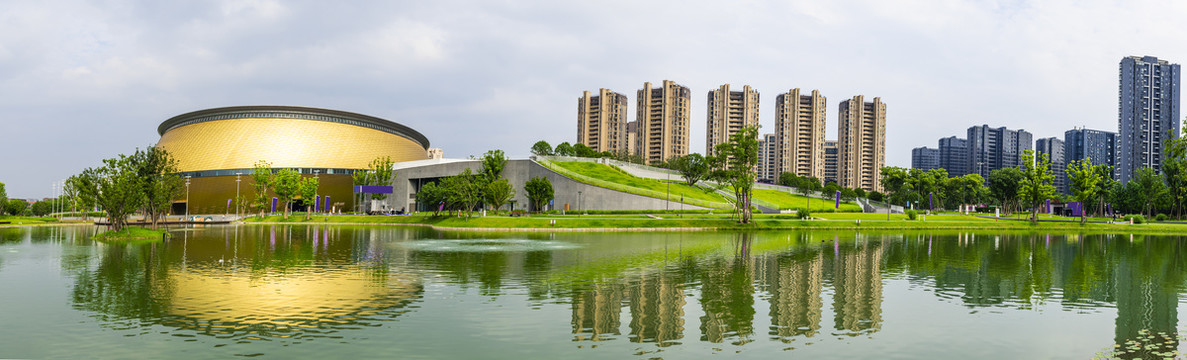 杭州大运河亚运体育公园全景