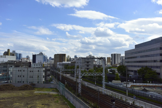 日本大阪的城市建筑