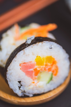 寿司美食特写微距图片