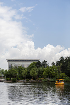 浙江宁波鄞州公园景色