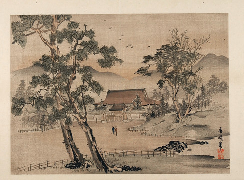 晓色国画山水小品