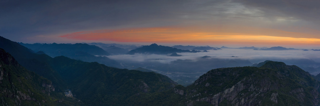 浙江温州雁荡山风光景区航拍